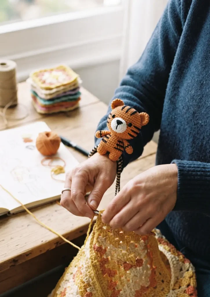 10. Striped Tiger Cub Amigurumi
