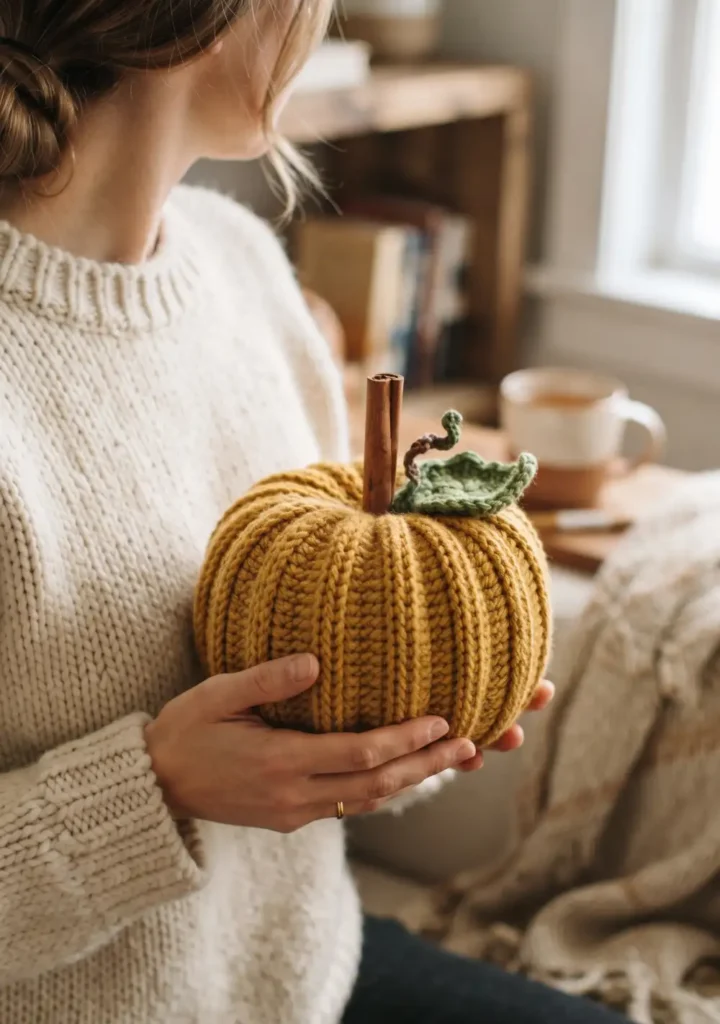 Ribbed Sweater Style Pumpkin