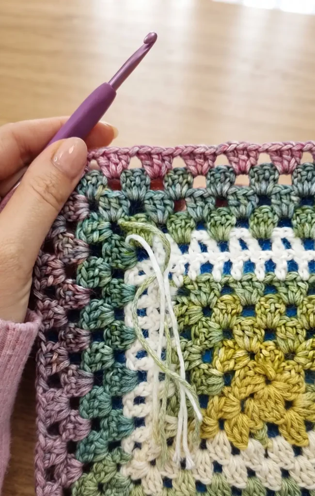 Crochet Granny Mesh Square Blanket