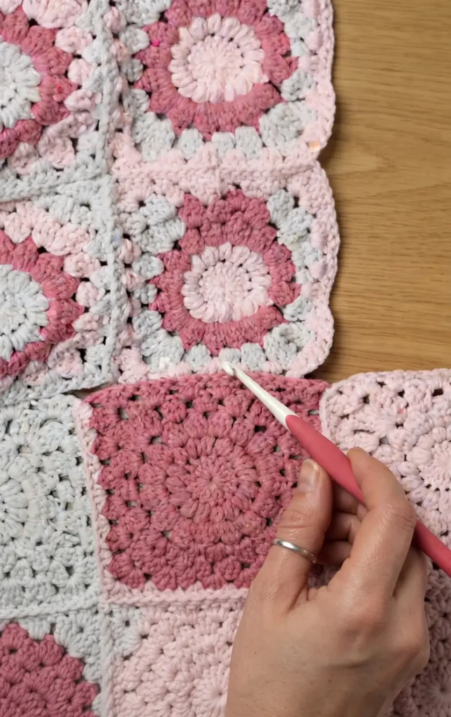 Crochet Granny Square Hooded Pocket Scarf