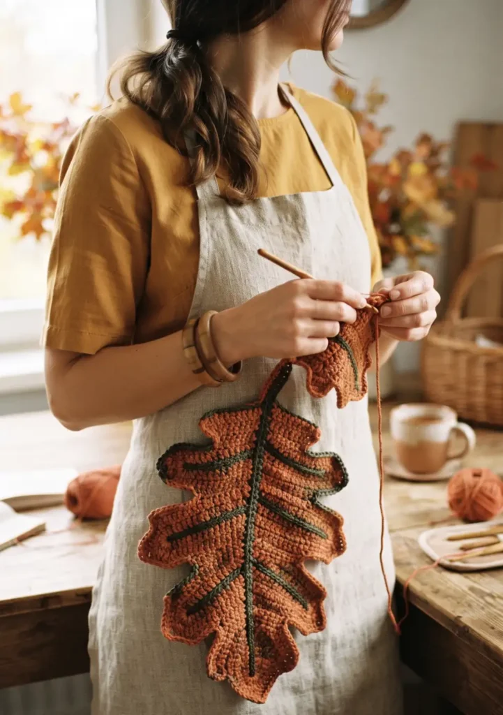 Crochet Oak Leaf Placemat