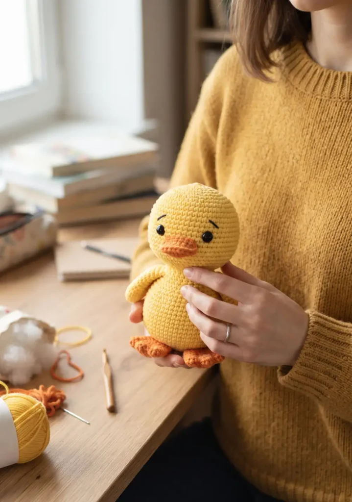 12. Kawaii Duckling Crochet Toy