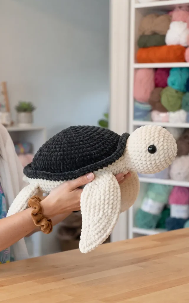 Large Crochet Turtle Plush Tutorial