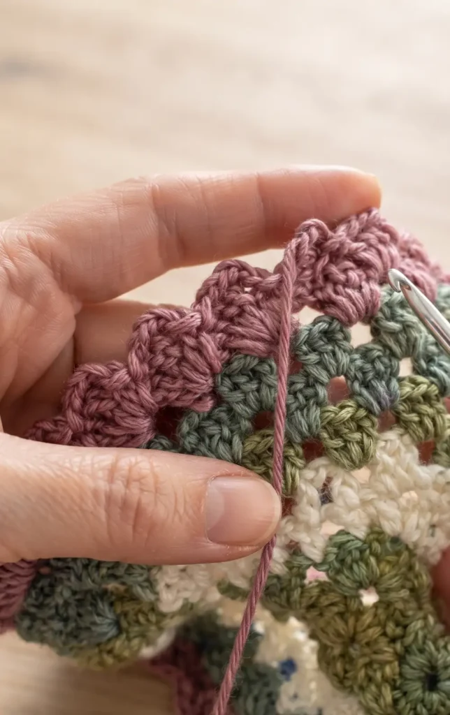 Crochet Granny Mesh Square Blanket