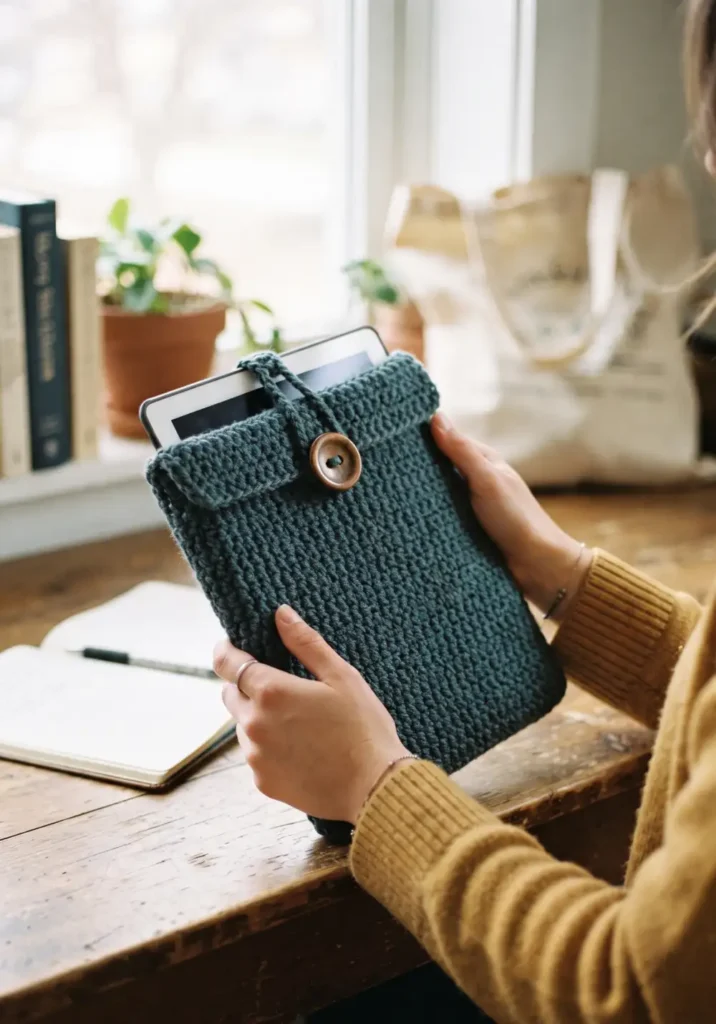 15. Crochet Tablet Sleeve