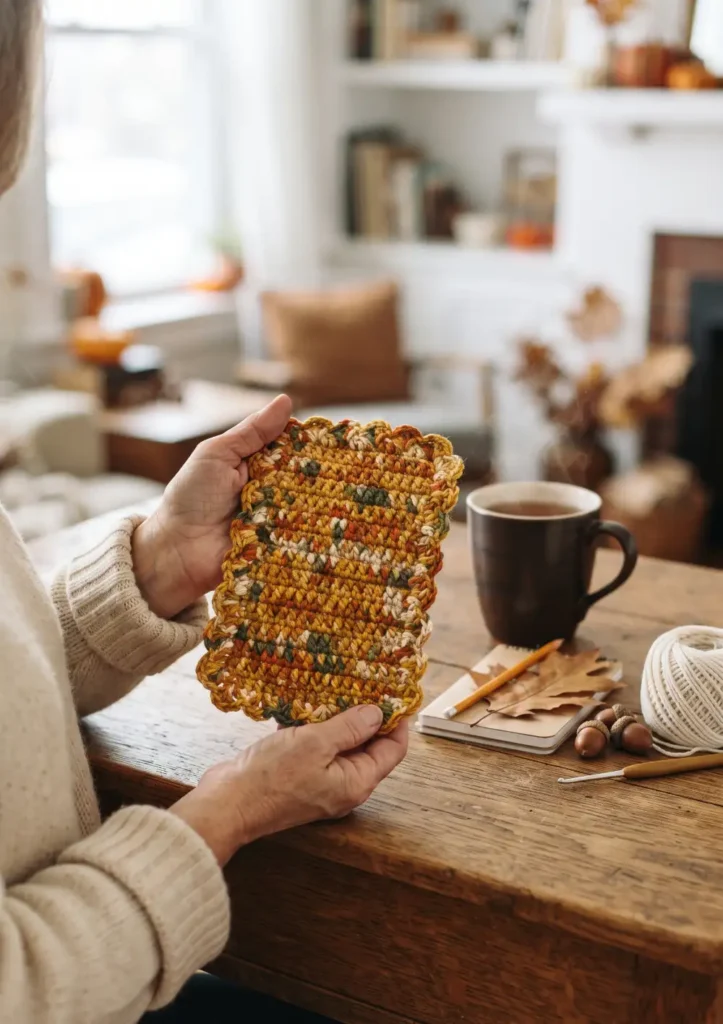 Crochet Fall Mug Rug