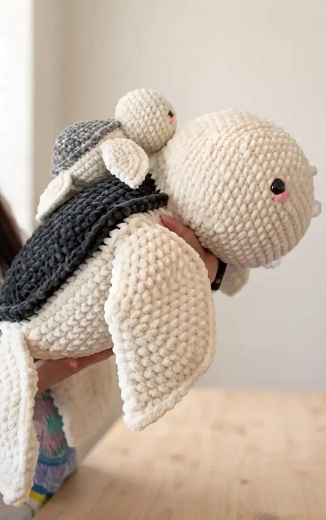 Large Crochet Turtle Plush Tutorial