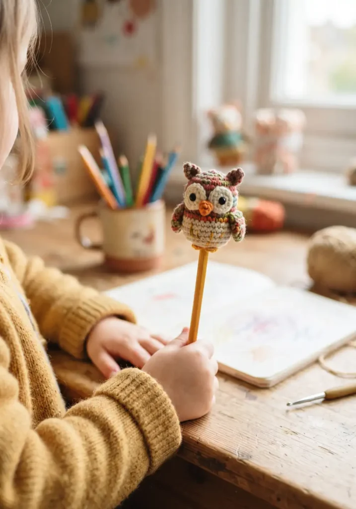18. Crochet Pencil Topper Animals