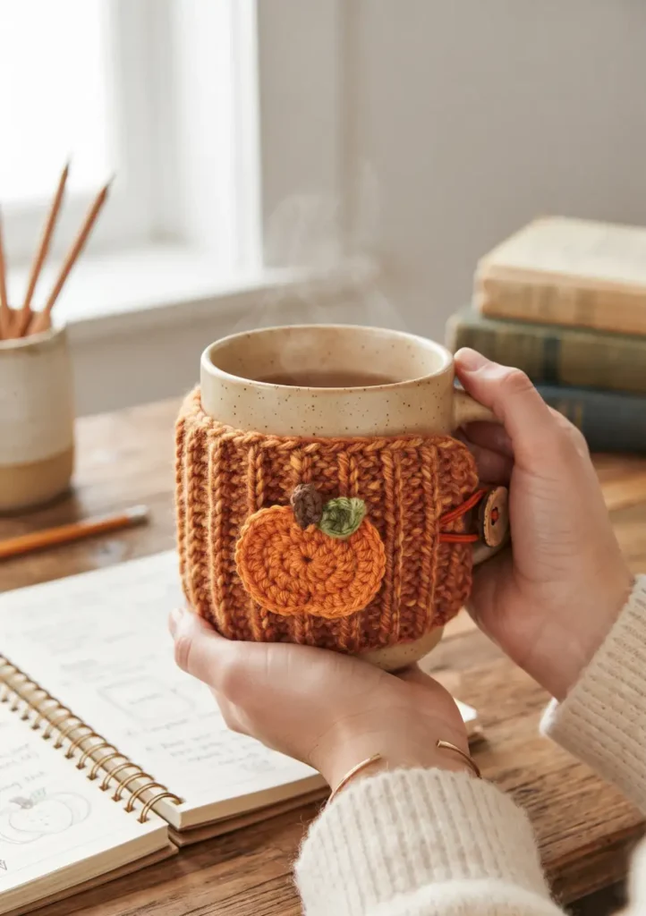 Pumpkin Mug Cozy Design