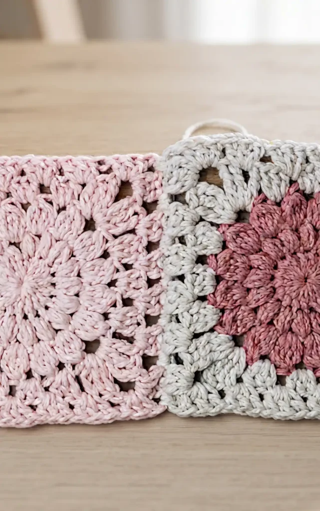Crochet Granny Square Hooded Pocket Scarf