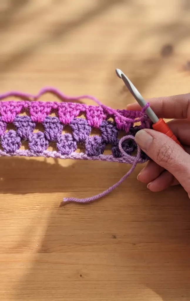 Crochet Granny Stitch Infinity Scarf