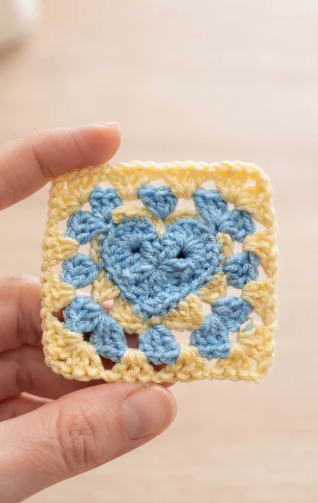 Heart Granny Square Book Cover Tutorial