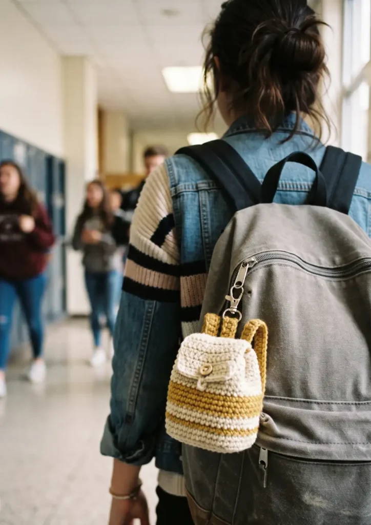 20. Crochet Mini Backpack Keychain