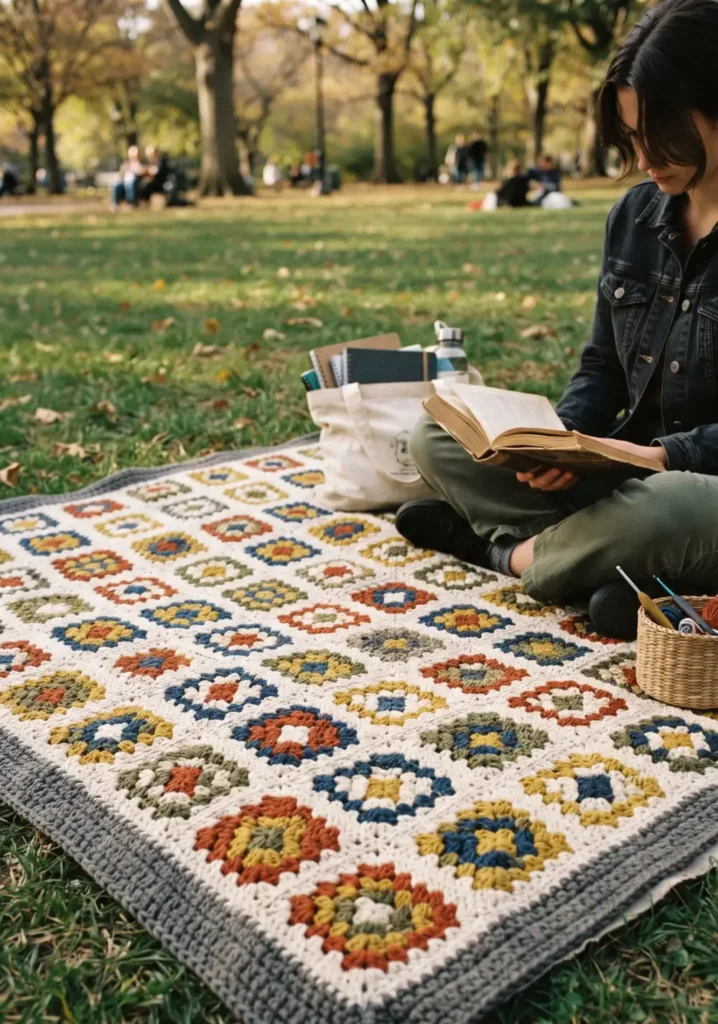 Granny Square Picnic Blanket