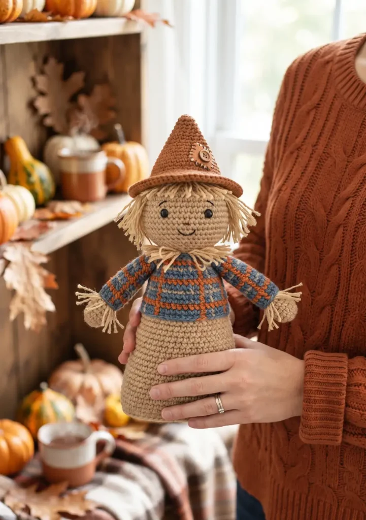Crochet Scarecrow Plush Decor