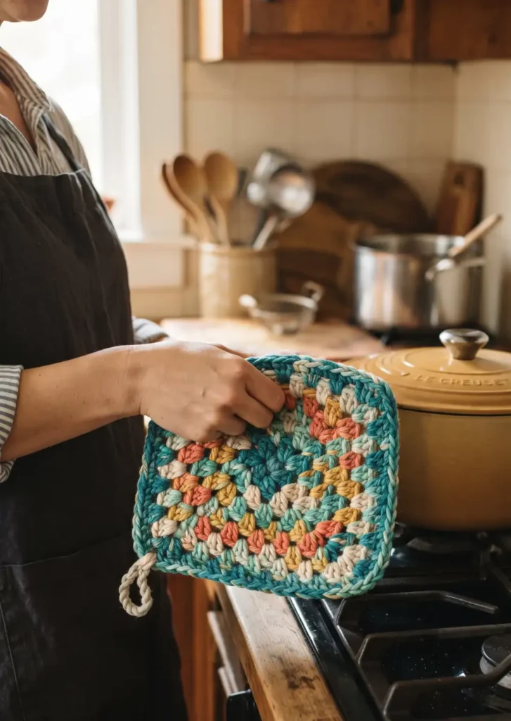 Granny Square Hot Pad or Trivet
