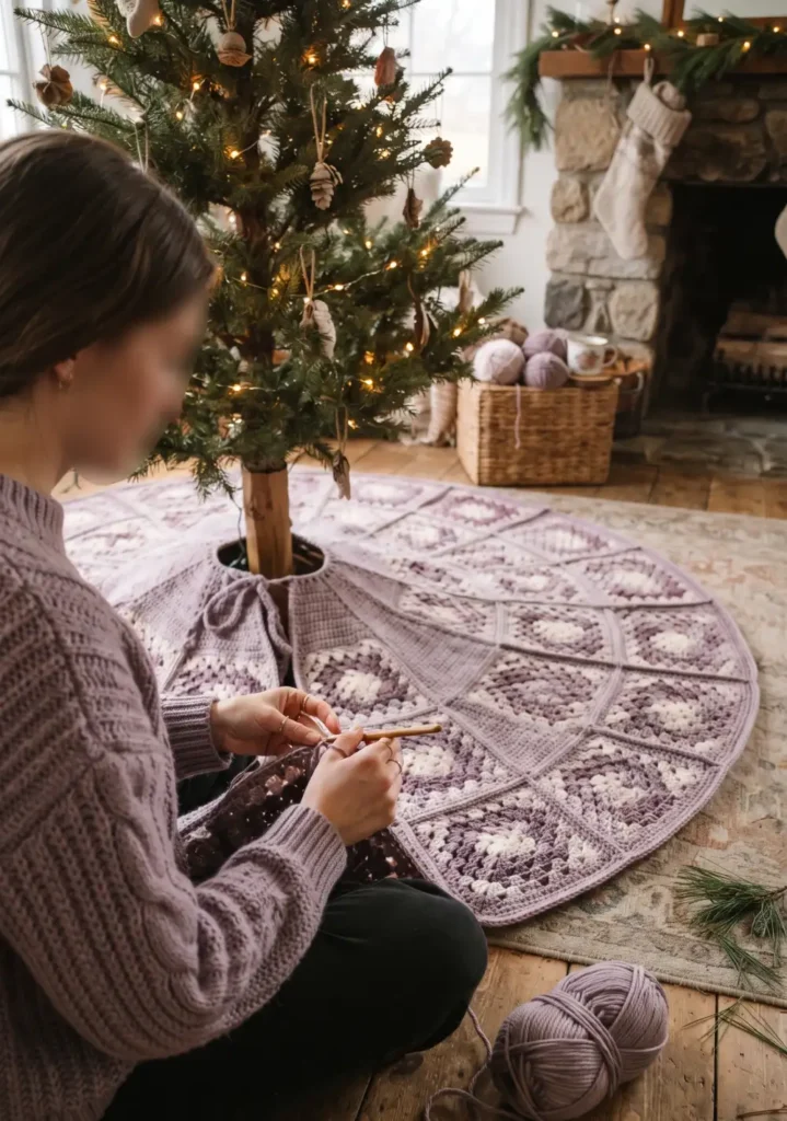 Granny Square Christmas Tree Skirt