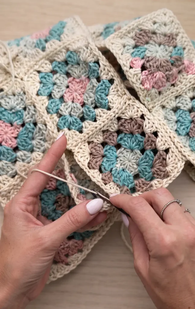 Vintage Granny Square Cardigan Crochet Pattern