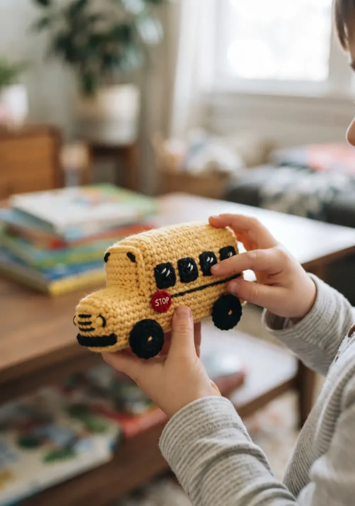 35. Crochet School Bus Plushie