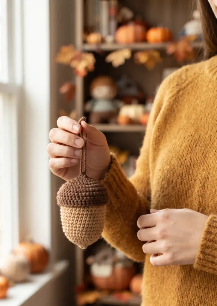 Cozy Acorn Amigurumi Decor
