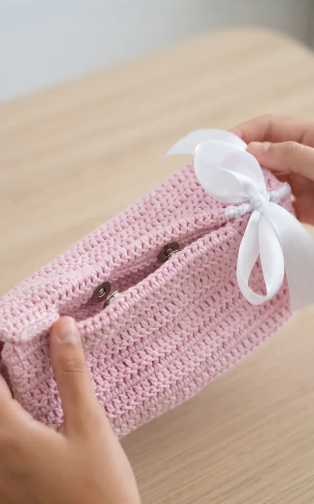 Crochet Back to School Pencil Case Makeup Bag