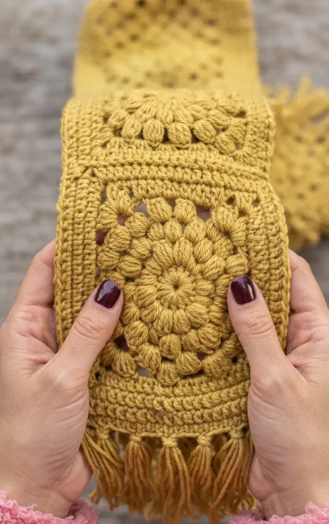 Crochet Fancy Granny Scarf for Beginners