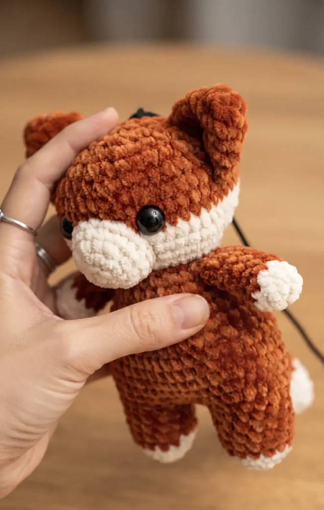 Crochet Fox keychain tutorial