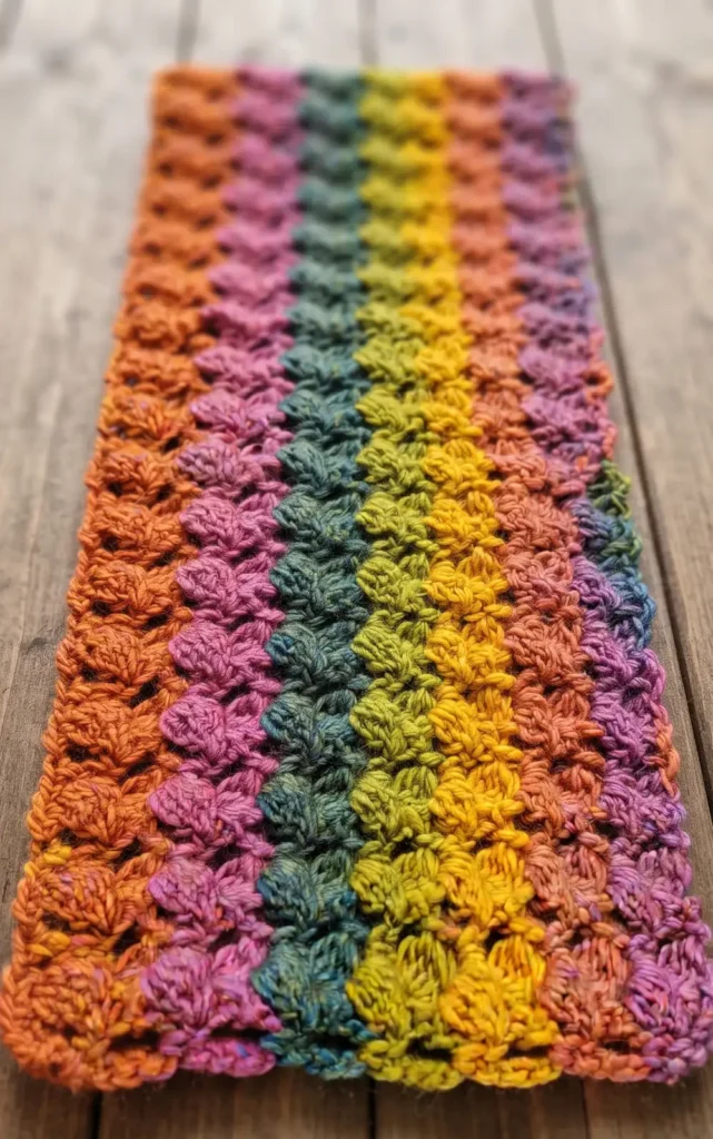 Crochet Granny Stitch Scarf for Beginners