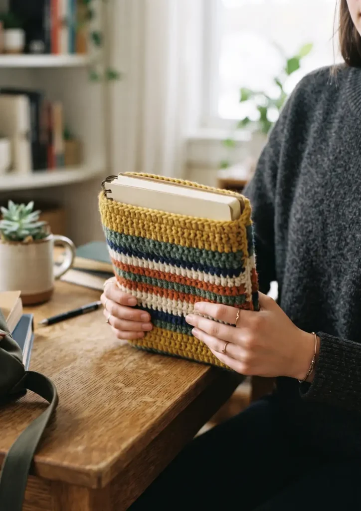 4. Crochet Notebook Cover