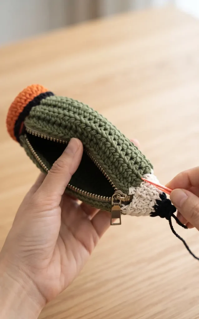 Crochet Pencil Case Shaped Like a Pencil