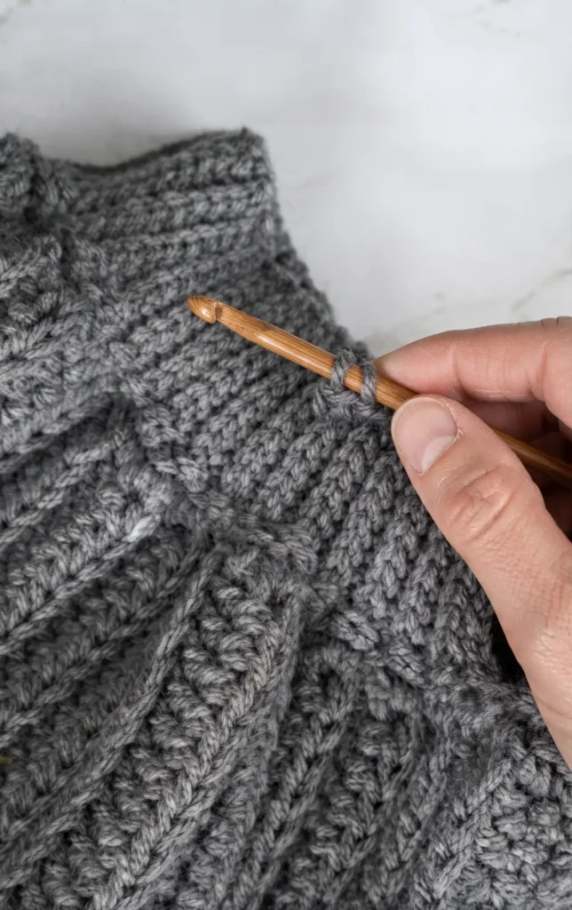 How to Crochet a Mock Neck Sweater