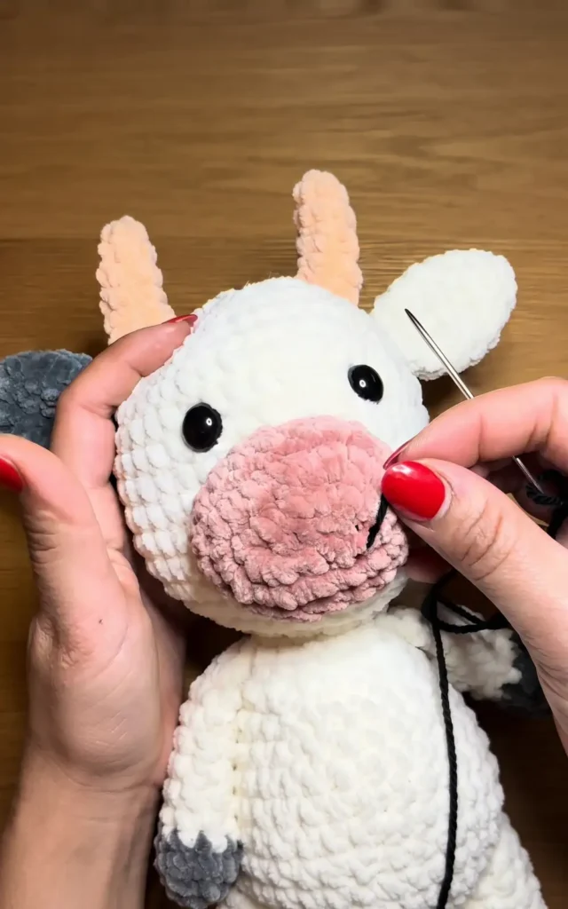Large Crochet Cow Amigurumi