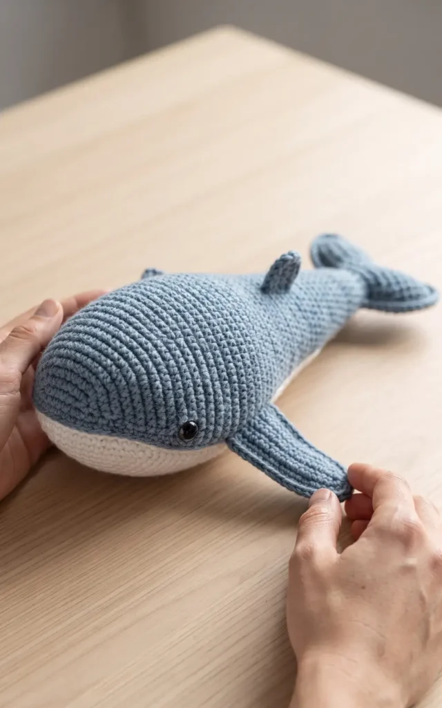Jumbo Crochet Whale Plush