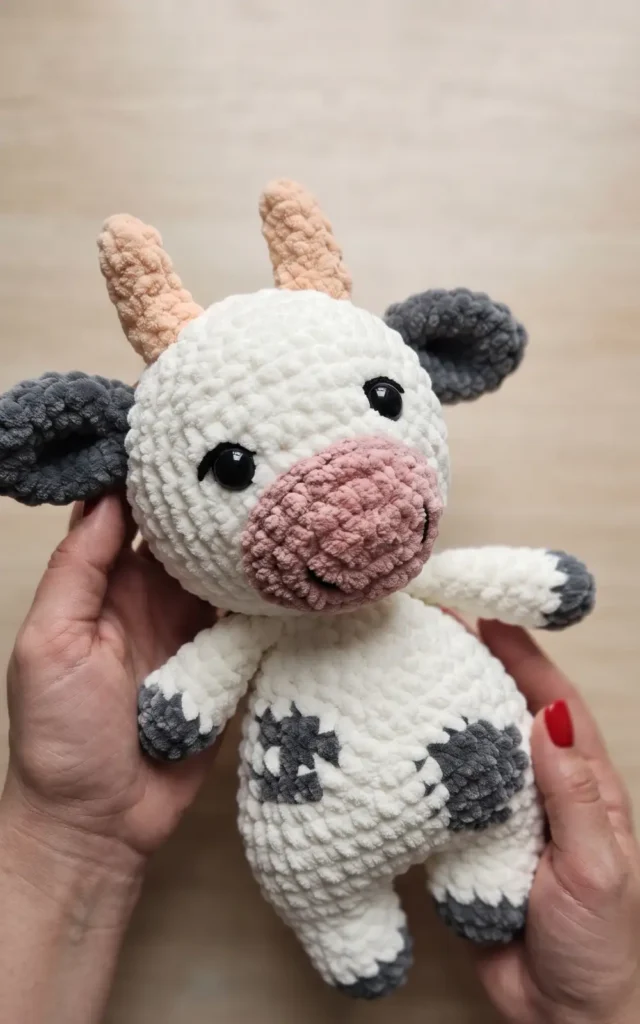 Large Crochet Cow Amigurumi
