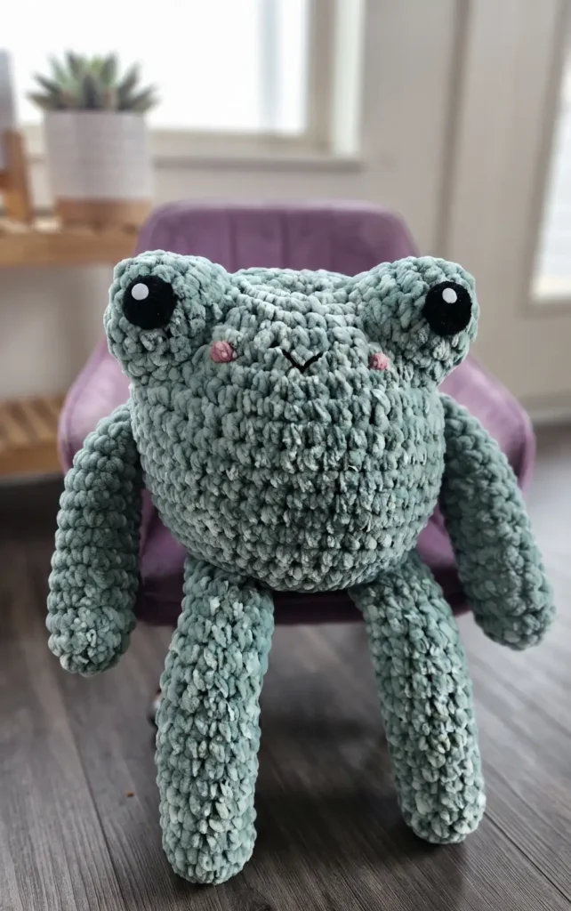 Giant Crochet Frog Plushie