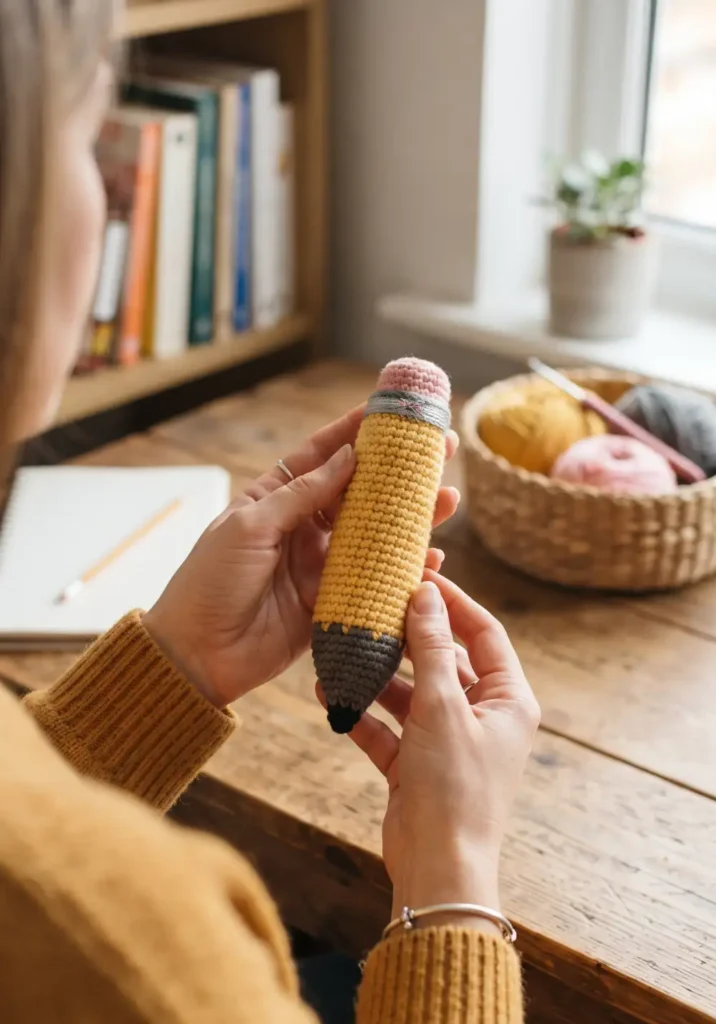 6. Crochet Pencil Plushie