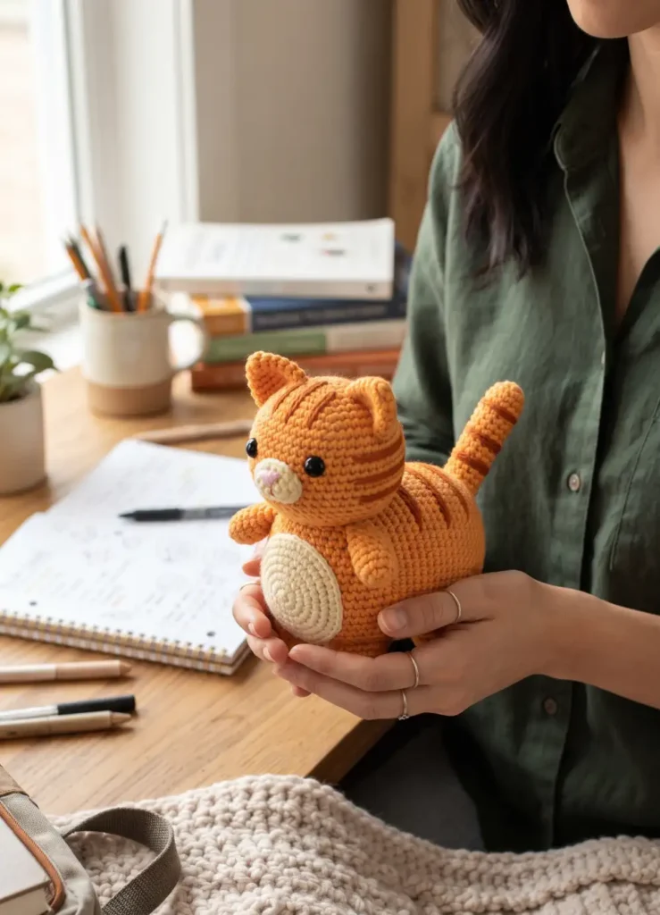 7. Orange Tabby Cat Amigurumi Pattern