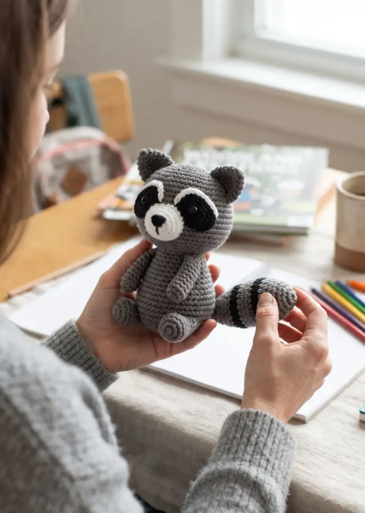 7. Woodland Raccoon Amigurumi Friend