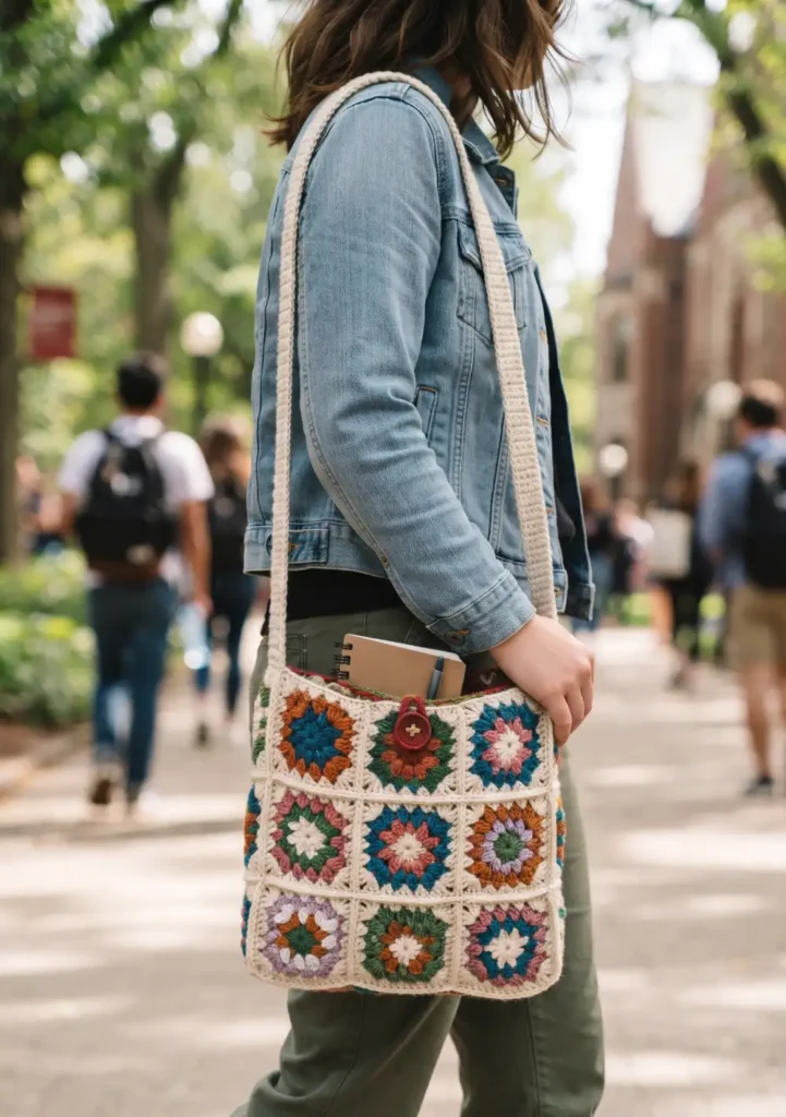 Granny Square Crossbody Bag