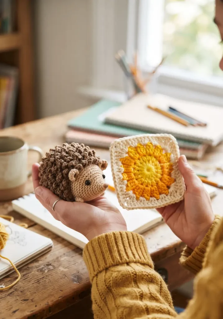 8. Pocket-Sized Hedgehog Crochet