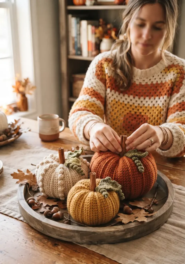 Pumpkin Table Centerpiece Trio