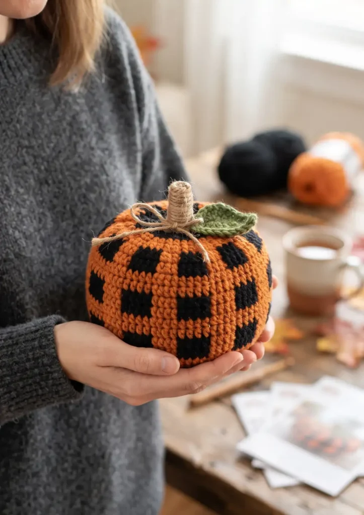 Buffalo Check Pumpkin Cover