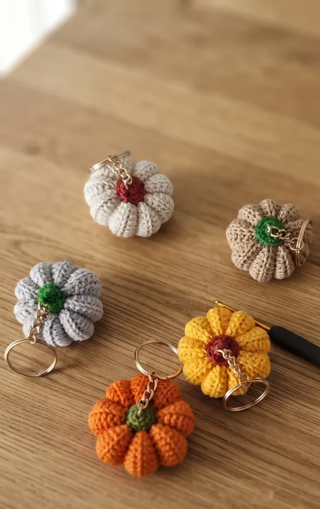 Autums BEST Crochet Project for Beginners is a Pumpkin Keychain