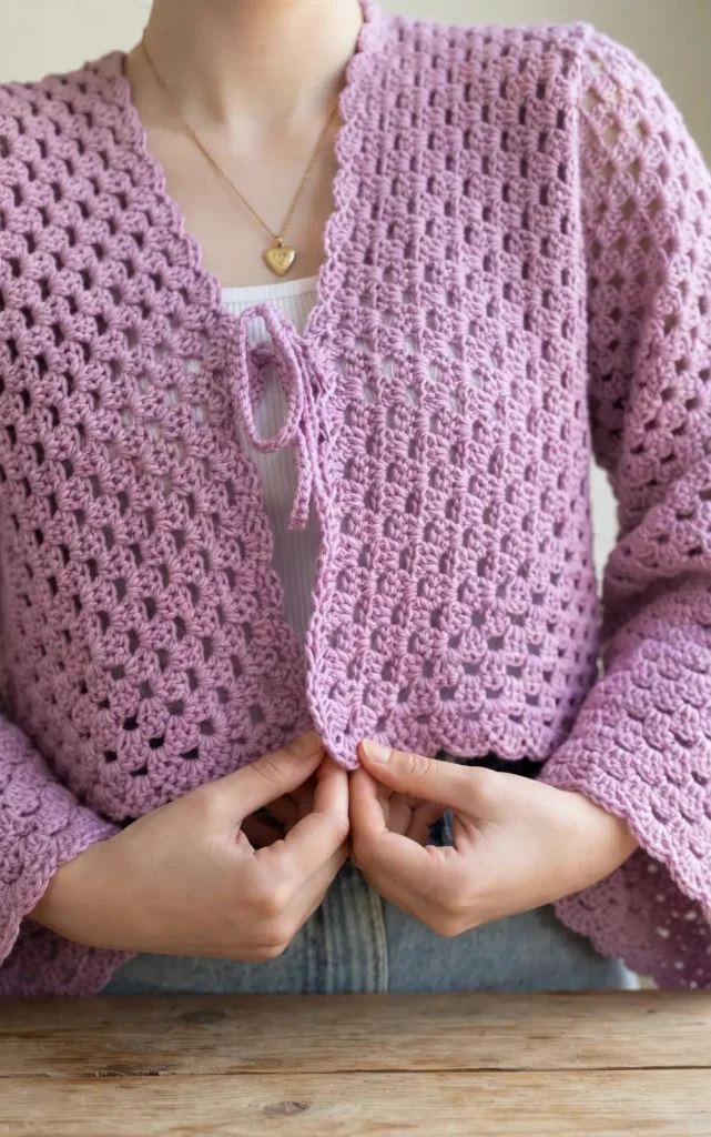 Crochet Cropped Cardigan Tutorial