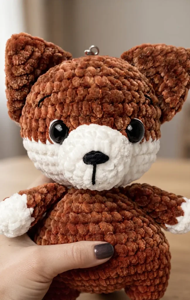 Crochet Fox keychain tutorial