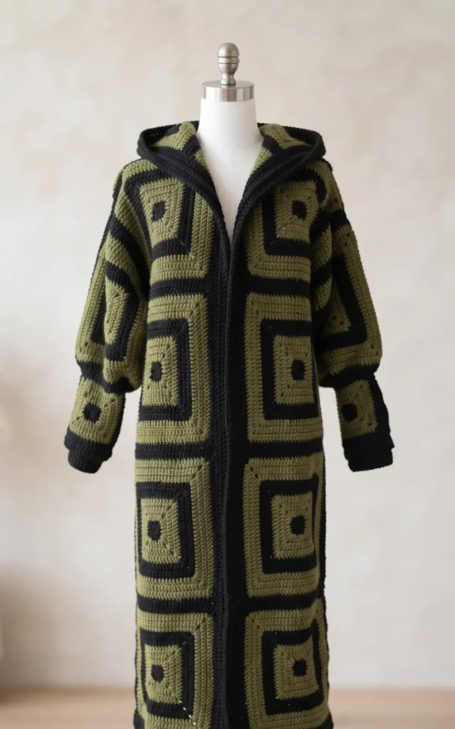 Crochet Granny Square Cardigan