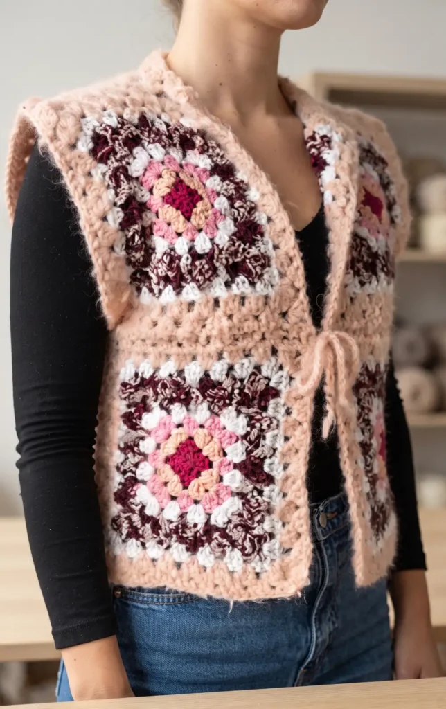 Crochet Granny Vest Took