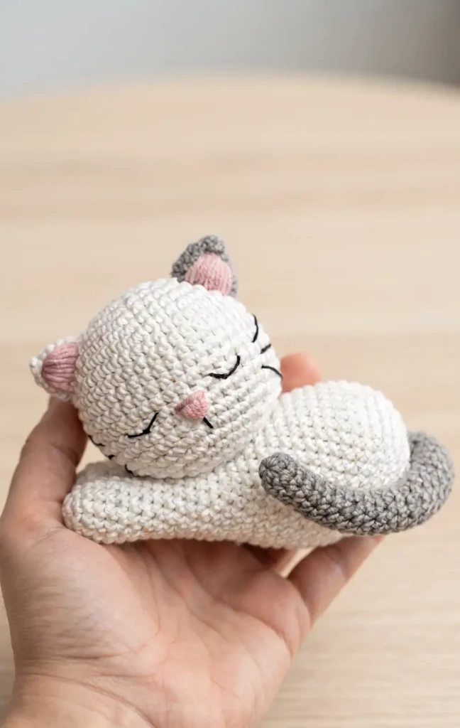 Crochet Sleeping Cat Amigurumi