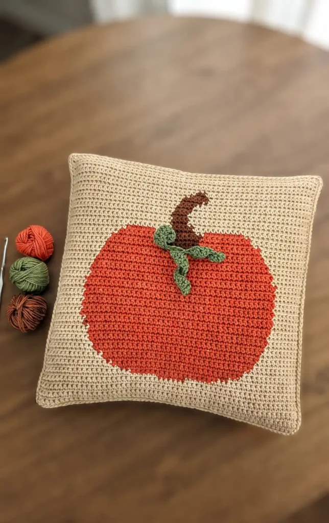 The Crochet Pumpkin Pillow