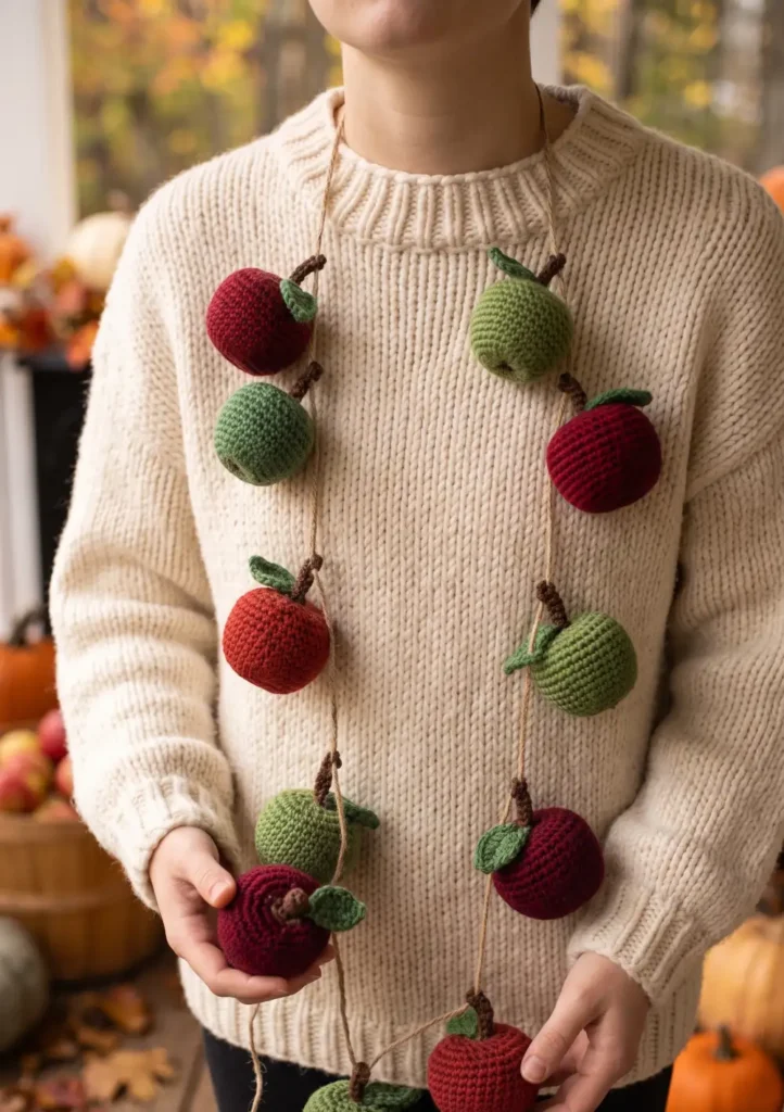 11. Crochet Apple Orchard Garland